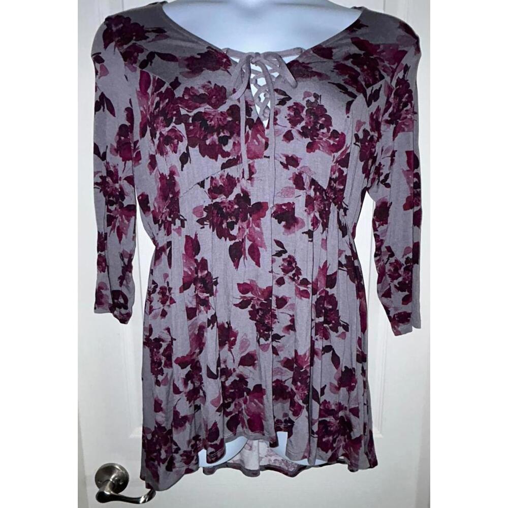 Torrid Babydoll Hi Low Floral Print sz 0